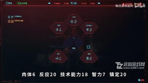 《赛博朋克2077》新手初始加点推荐