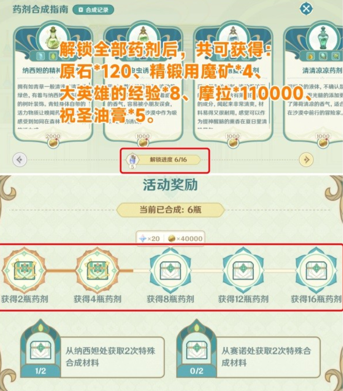 原神熠金妙剂配方怎么搭配,熠金妙剂药剂配方一览